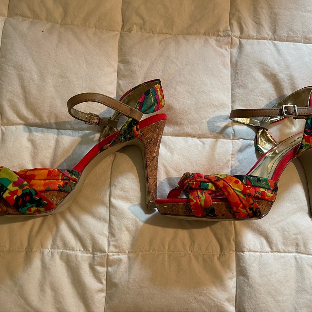 Style & Co. Red and Gold Heeled Sandals - Picture 7 of 7